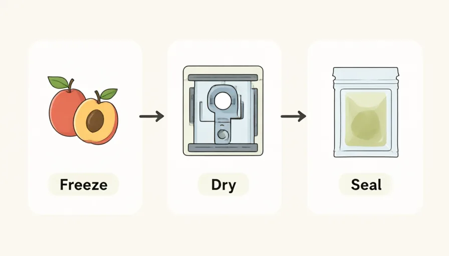 Simple three-step freeze-drying process flow